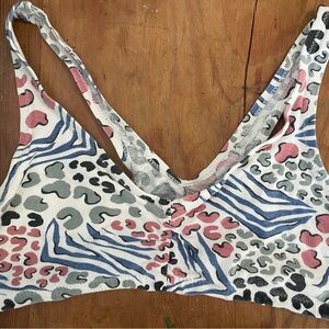 VTG animal print sports bra with ruched center